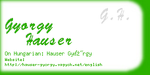 gyorgy hauser business card